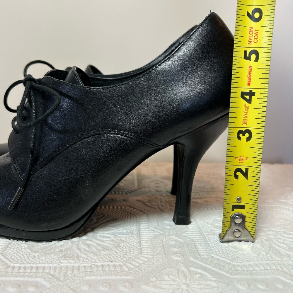 Pegabo Black Leather High Heel Shooties Sz 8.5 EUC - Picture 11 of 12